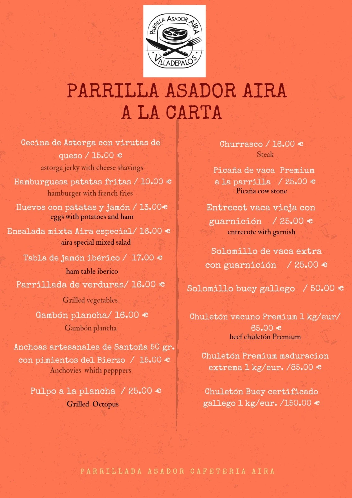 A la carta